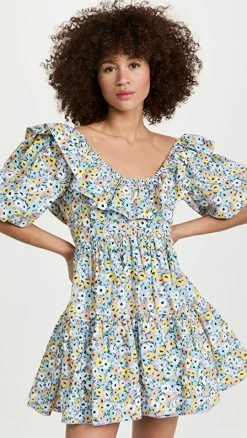 Cheapest ???? Agua By Agua Bendita Flor La Fania Lila Mini ???? Dress Multicolor ????