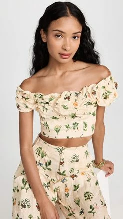 Deals ???? Agua By Agua Bendita Aceituna Ranas Cropped Top Multicolor ⭐