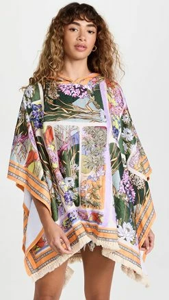 Budget ???? Agua Bendita Delahila Suki Poncho Towel Multicolor ❤️