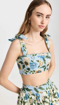 Hot Sale ???? Agua Bendita Rhea Aine Crop Top Blue ????
