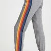 Budget ???? Aviator Nation 5 Stripe Sweat Pants Heather Grey ✔️