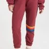 Best deal ❤️ Aviator Nation Rainbow Stitch Sweatpants Claret ????