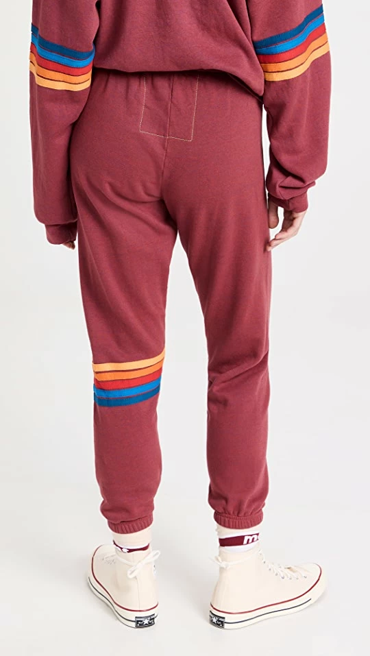 Best deal ❤️ Aviator Nation Rainbow Stitch Sweatpants Claret ???? 2 Best deal ❤️ Aviator Nation Rainbow Stitch Sweatpants Claret ???? - Image 2
