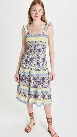 Coupon ???? Bell Christine Midi ???? Dress Green Multi ????