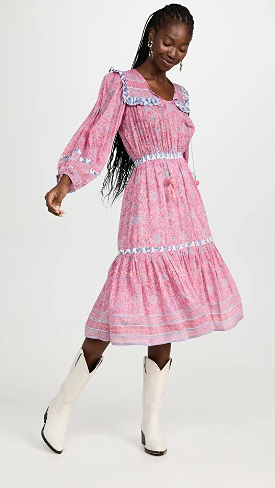 Buy ???? Bell Maci Midi ???? Dress Pink Purple Floral ???? 1 Buy ???? Bell Maci Midi ???? Dress Pink Purple Floral ????