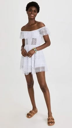 Hot Sale ???? Charo Ruiz Vaiana Off Shoulder ???? Dress White ????