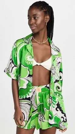 Outlet ???? CIN CIN Troppo Bowling ???? Shirt Fern ????