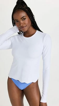 Cheap ???? Cover Scallop Swim Tee White ????