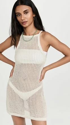Best Pirce ???? Cult Gaia Yara Knit ???? Dress Off White ????