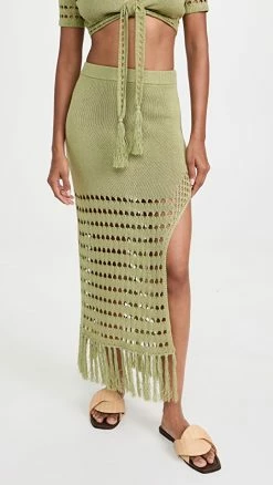 New ⌛ Devon Windsor Nikki ???? Skirt Sage ????