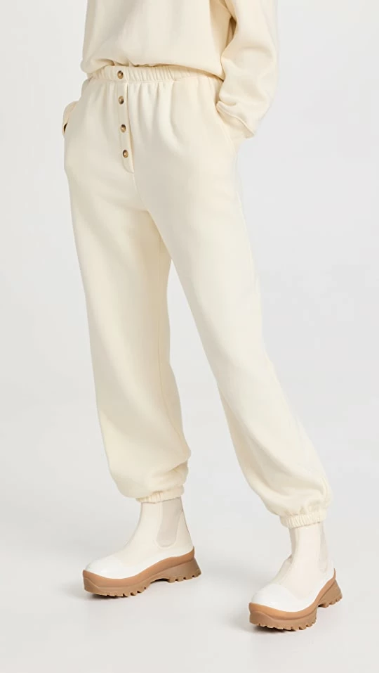 Coupon ✔️ DONNI. Eco Fleece Button Sweatpants Creme ???? 1 Coupon ✔️ DONNI. Eco Fleece Button Sweatpants Creme ????