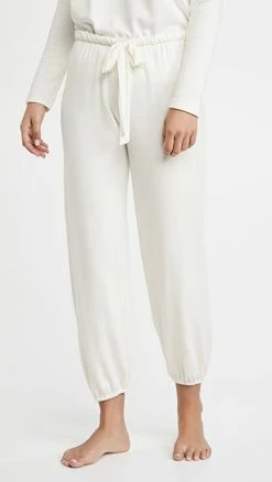 Outlet ???? Eberjey Softest Sweats Cropped Pants Winter White ????