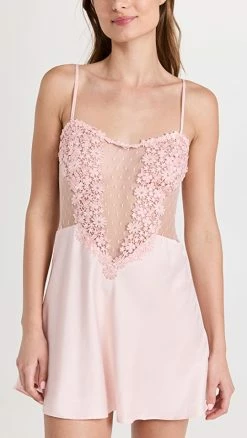 Best Pirce ???? Flora Nikrooz Showstopper Chemise With Lace Pink ????