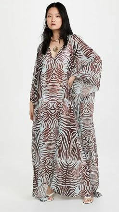 Cheap ???? Fe Noel Bianca Caftan Blue Ritual Print ????