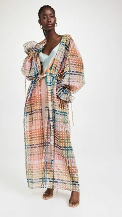 Cheapest ???? Fe Noel Lucinda Hooded Robe Moiré Weave Print/Multi ????