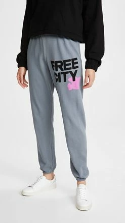 Hot Sale ???? Freecity Large Sweatpants Grey Art ????