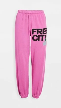 Flash Sale ???? Freecity Large Sweatpants Tokyo Pink/Red ????