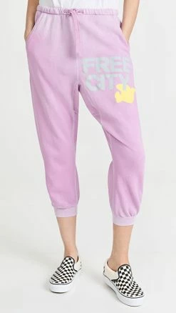 Outlet ✔️ Freecity Large Sunfades Pocket Sweatpants Pinkmilk ????