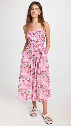 Top 10 ???? GANNI Tie Band Multifunctional ???? Dress Sugar Plum ❤️