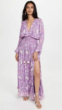 Discount ???? Hemant And Nandita Asia Long ???? Dress Dirty Purple ????