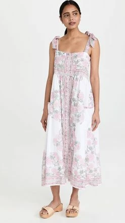 Best Sale ???? Juliet Dunn Tie Shoulder ???? Dress White/Lipstick ????