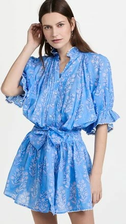 Outlet ⭐ Juliet Dunn Blouson ???? Dress Cornflower/Klein Blue ????