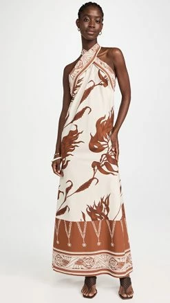 Best reviews of ???? Johanna Ortiz Del Mare Maxi ???? Dress Yellow/ Rust ????