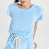 Best deal ???? Lisa Marie Fernandez Drawstring Romper Pale Blue Terry Cloth Velour ????