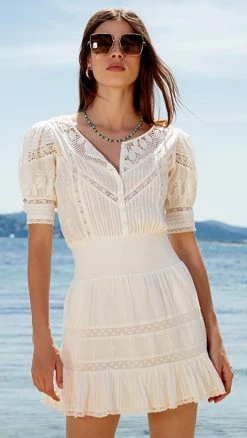 Coupon ???? LoveShackFancy Jaislyn ???? Dress True White ????