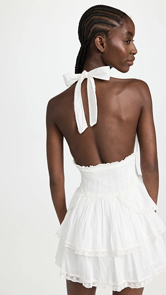 Cheapest ???? LoveShackFancy Deanna Halter ???? Dress True White ???? 2 Cheapest ???? LoveShackFancy Deanna Halter ???? Dress True White ???? - Image 2