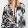 Cheapest ???? MIKOH Rotuma Button Up Long Sleeve ???? Shirt French Stripe Aquarium ????