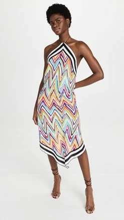 Best Sale ???? Missoni Long ???? Dress Cover-Up Printed Irregular Chevron ????