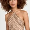 Best Pirce ???? Missoni Halter Top White/Dark Gold ????