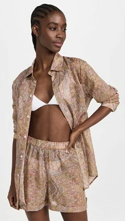 Hot Sale ???? Montce Long Sleeve Button Down ???? Shirt Ali Paisley ????