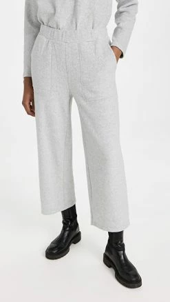 New ???? MWL By Madewell Vincent Brushed Straight Leg Sweatpants Heather Soft Gray ????