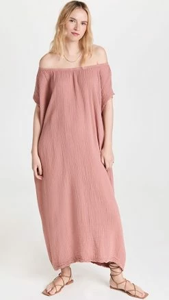 Best Pirce ⭐ 9seed Moonstone Off Shoulder Caftan Berry ✨