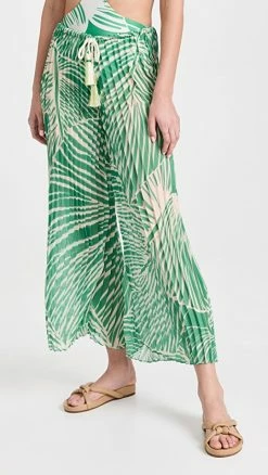New ???? Palmacea Printed Pleated Palazzo Pants Iguana 2 ❤️