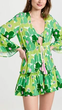 Buy ⭐ Palmacea Printed Ruffled Short Kimono Camelia ⌛