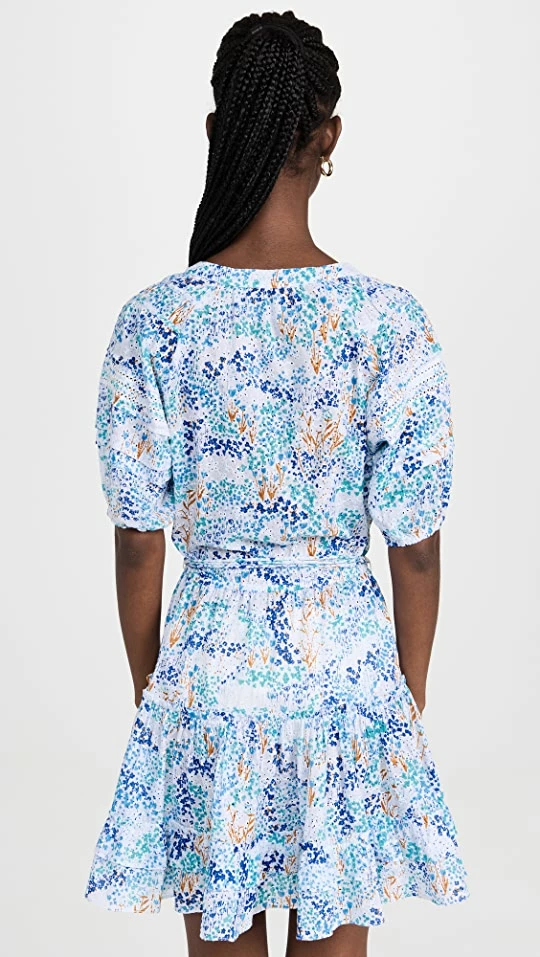 Best deal ✔️ Poupette St Barth Bona Mini ???? Dress White Blue Tulipe ???? 2 Best deal ✔️ Poupette St Barth Bona Mini ???? Dress White Blue Tulipe ???? - Image 2