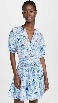 Best deal ✔️ Poupette St Barth Bona Mini ???? Dress White Blue Tulipe ????
