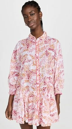 Cheapest ???? Poupette St Barth Tesorino Mini ???? Dress White Pink Tulipe ????