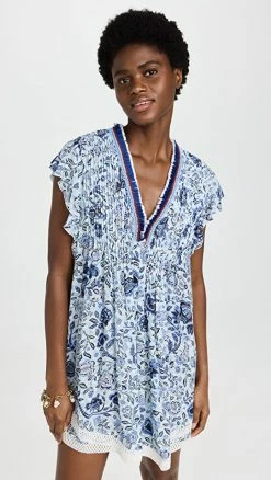 Promo ✨ Poupette St Barth Mini ???? Dress Sasha V Blue Pensee ????