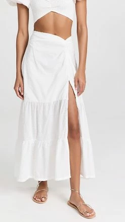 Best Sale ✔️ Peixoto Valentina ???? Skirt White Lotus ????