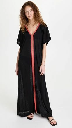 Flash Sale ???? Pitusa Abaya Maxi ???? Dress Black W/Fuchsia ????