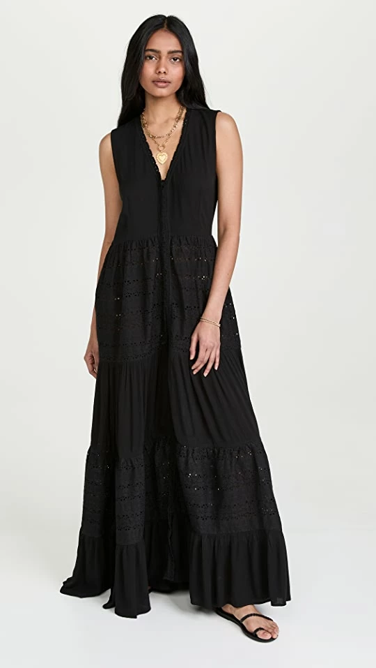 Cheapest ???? Playa Lucila Eyelet Maxi ???? Dress Black ???? 1 Cheapest ???? Playa Lucila Eyelet Maxi ???? Dress Black ????