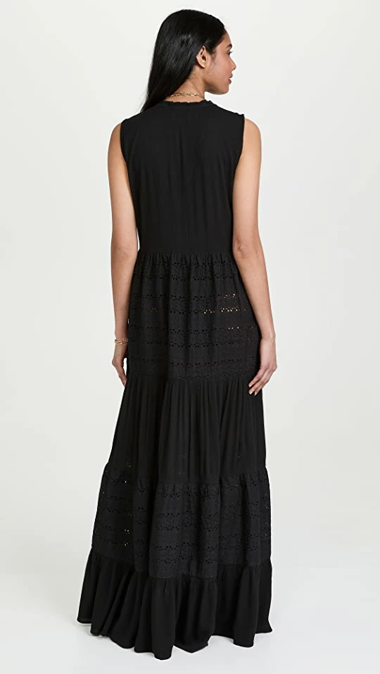 Cheapest ???? Playa Lucila Eyelet Maxi ???? Dress Black ???? 2 Cheapest ???? Playa Lucila Eyelet Maxi ???? Dress Black ???? - Image 2
