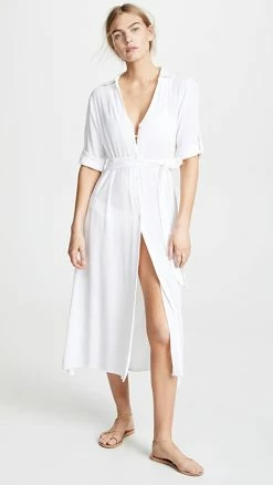 Best Pirce ???? Playa Lucila ???? Shirt Cover Up ???? Dress White ????