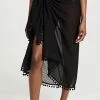 Budget ???? Playa Lucila Embroidered Sarong Black ????