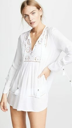 Coupon ???? Playa Lucila Eyelet Tunic ???? Dress White ????