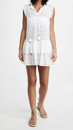 Hot Sale ???? Playa Lucila Eyelet ???? Dress White ⌛